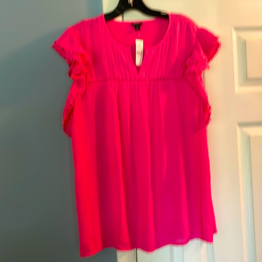 Ann Taylor Top Brand new with tags! Size: XXL. Barbie pink!